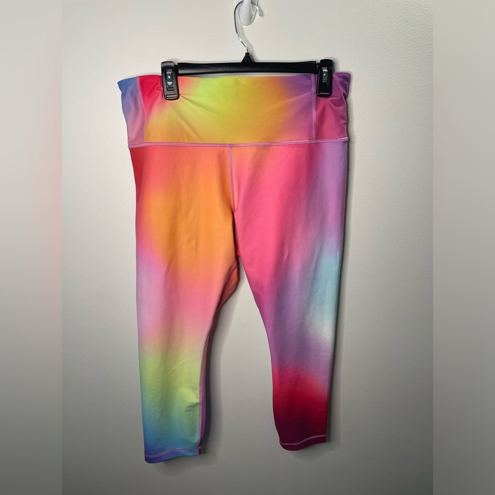 Athleta Love Proudly 7/8 Tight Legging Pants Rainbow Tie Dye